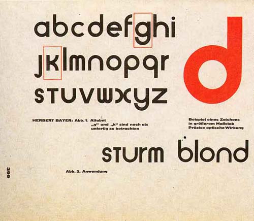 tipografia Herbert Bayer La Bauhaus