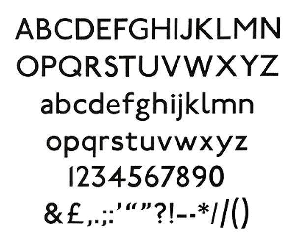 tipografia Johnston Sans